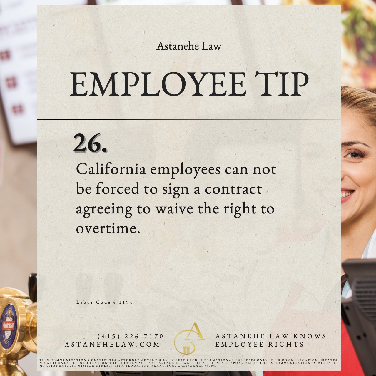 Can California Employees Waive The Right To Overtime Compensation