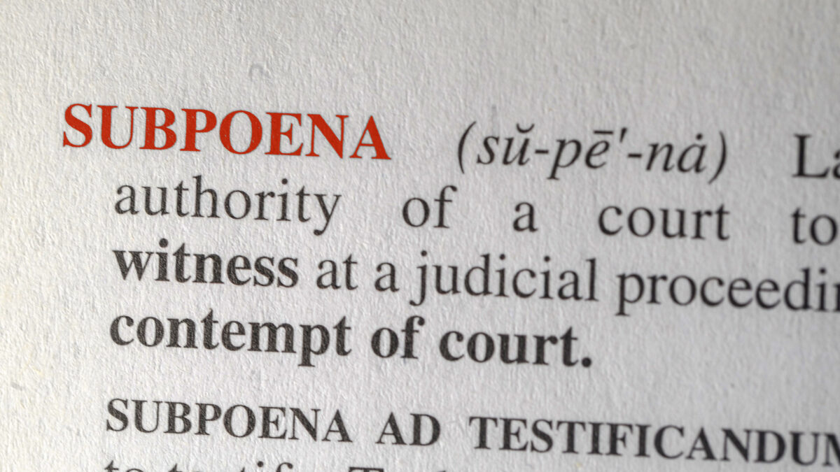 California Litigation Notice to Consumer or Employee and Objection Requirement When Serving Certain Deposition Subpoenas